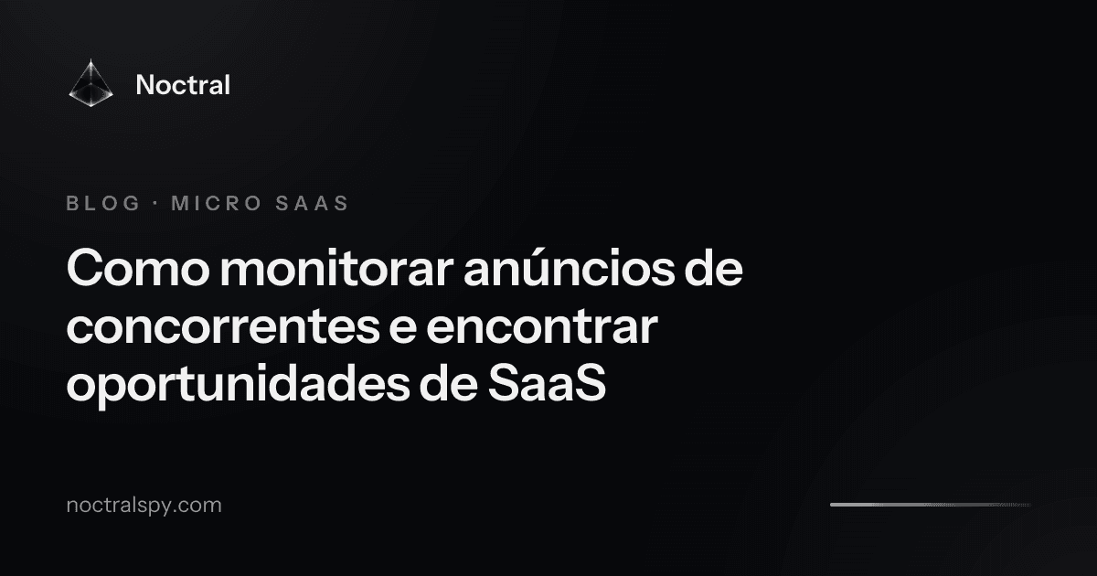 Como monitorar anúncios de concorrentes e encontrar oportunidades de SaaS