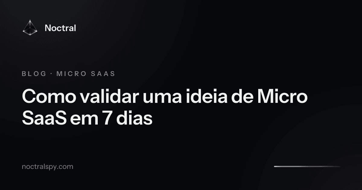 How to validate a Micro SaaS idea in 7 days