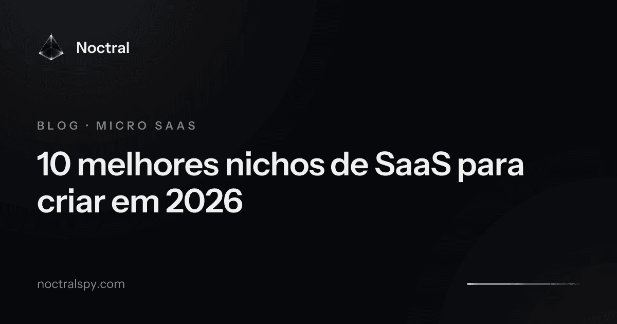 10 melhores nichos de SaaS para criar em 2026