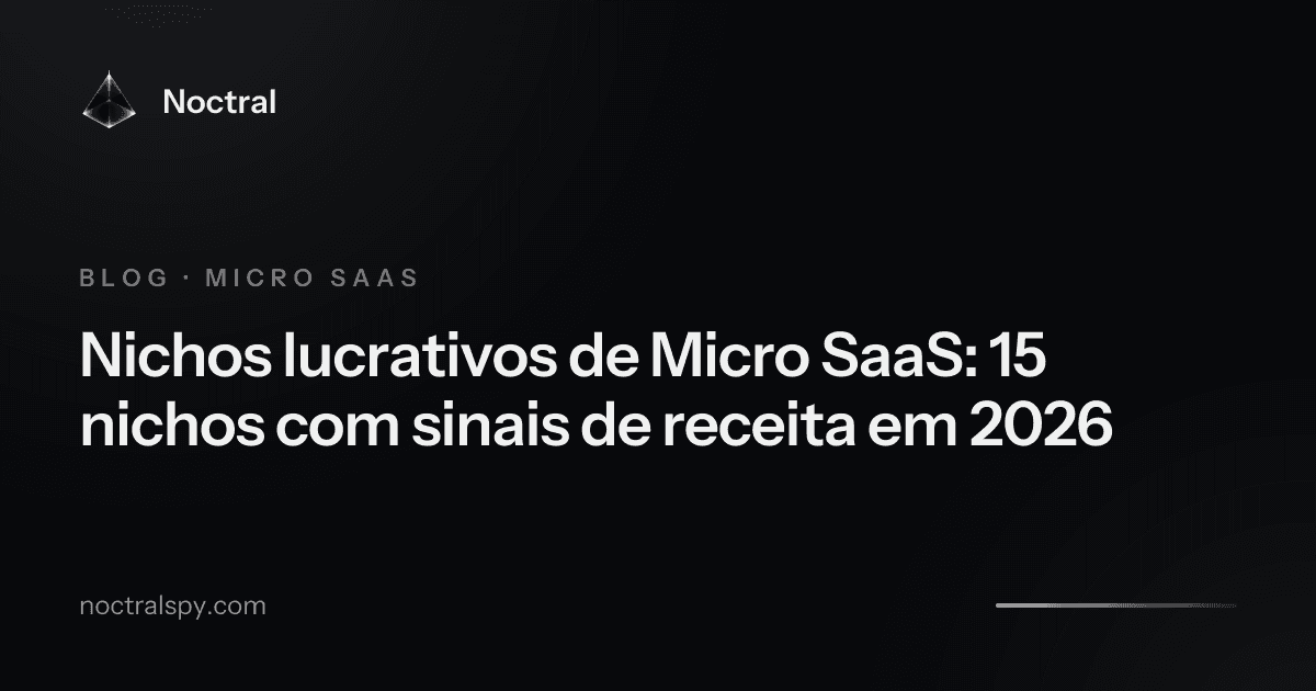 Nichos lucrativos de Micro SaaS: 15 nichos com sinais de receita em 2026